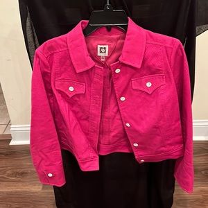 Ladies Fushia jacket size 8